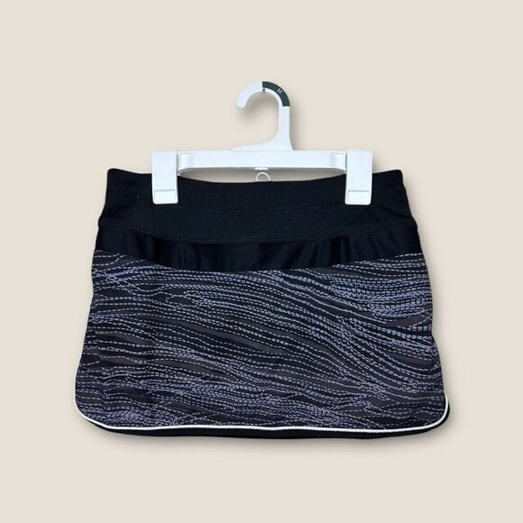 Athleta Action Skort with Built in Shorts Blue Black Size 4 - Picture 1 of 7